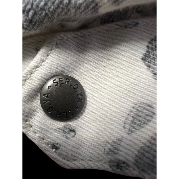 Ser.O.Ya Hoodie UNISEX SM WHITE/GREY SEASHELL Print Kangaroo Pocket GORPCORE - Picture 9 of 13